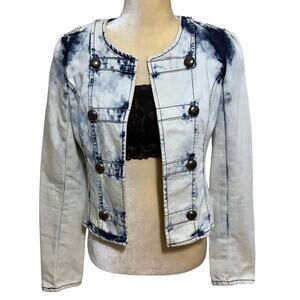 Forever 21 Stone Wash Jean Jacket Juniors L Women M